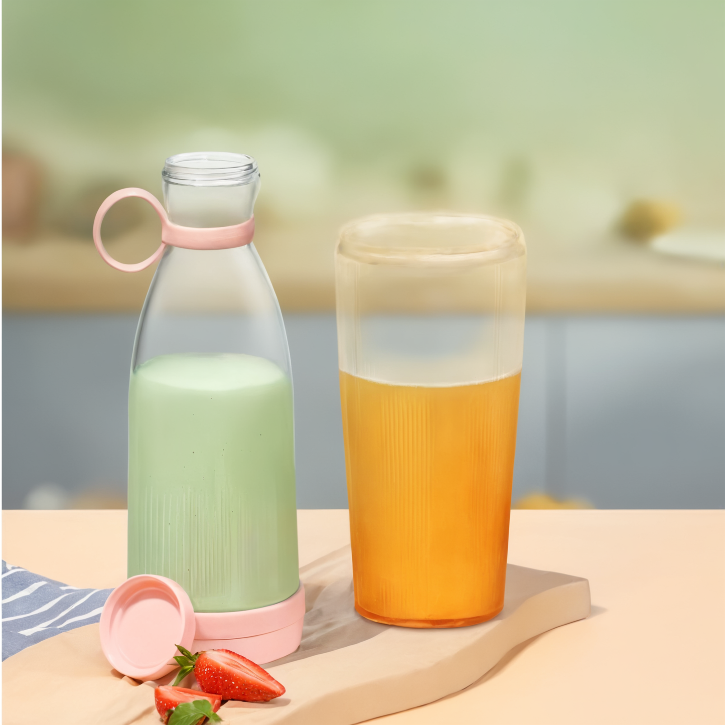 Electric Juicer Cup 6 Blades Blender Milkshake Machine USB Portable Fruit Milk Mixing Tool Mini Fresh Juice Blender